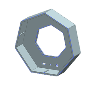 Alternative CAD view of the final heptagonal game plate